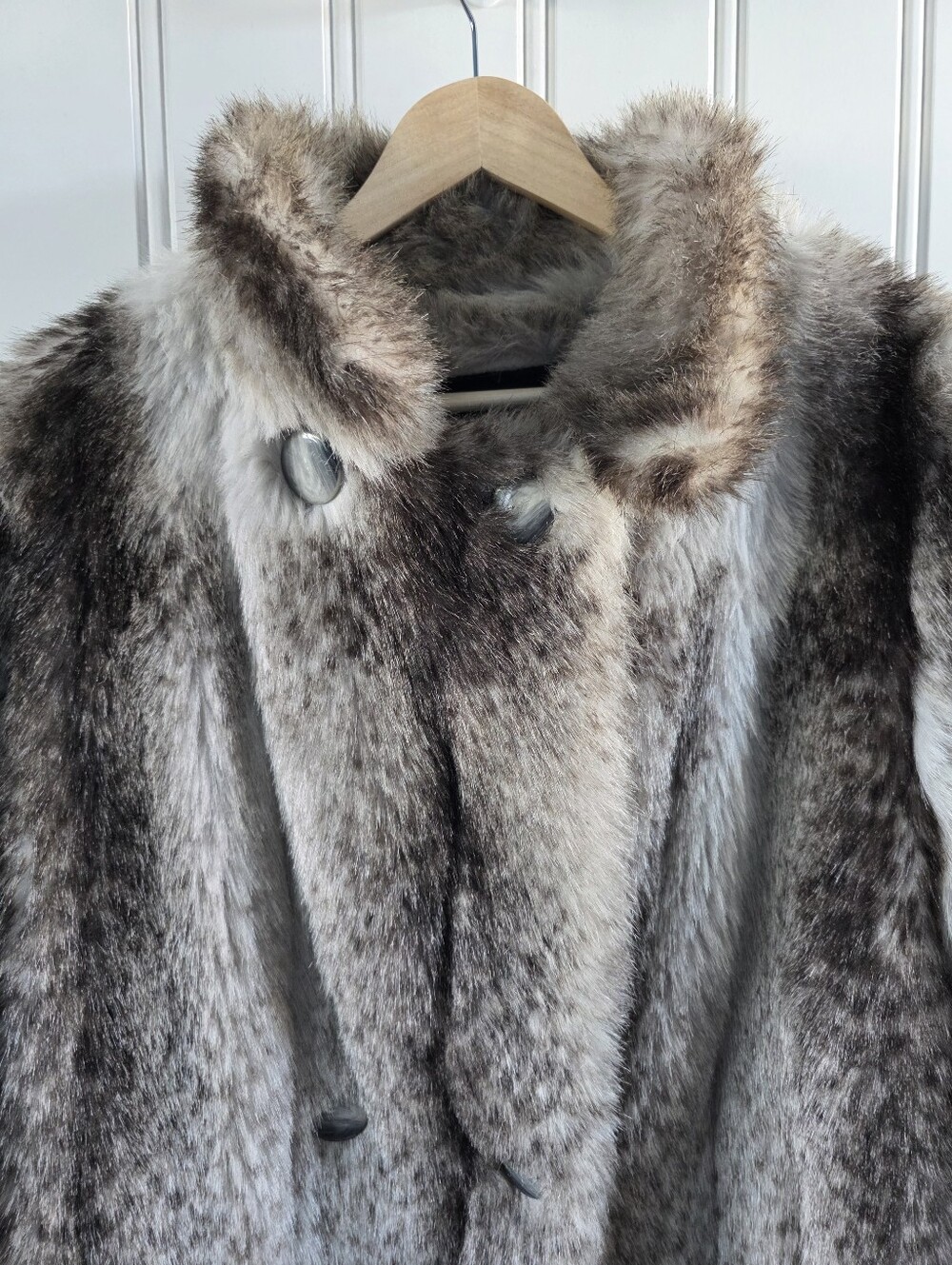 Vintage Sears Tissavel France Faux Fur Plush Long Winter Coat - Picture 2 of 12